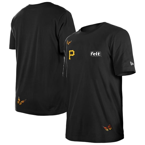 Men's-New Era x Felt  Black Pittsburgh Pirates T-Shirt