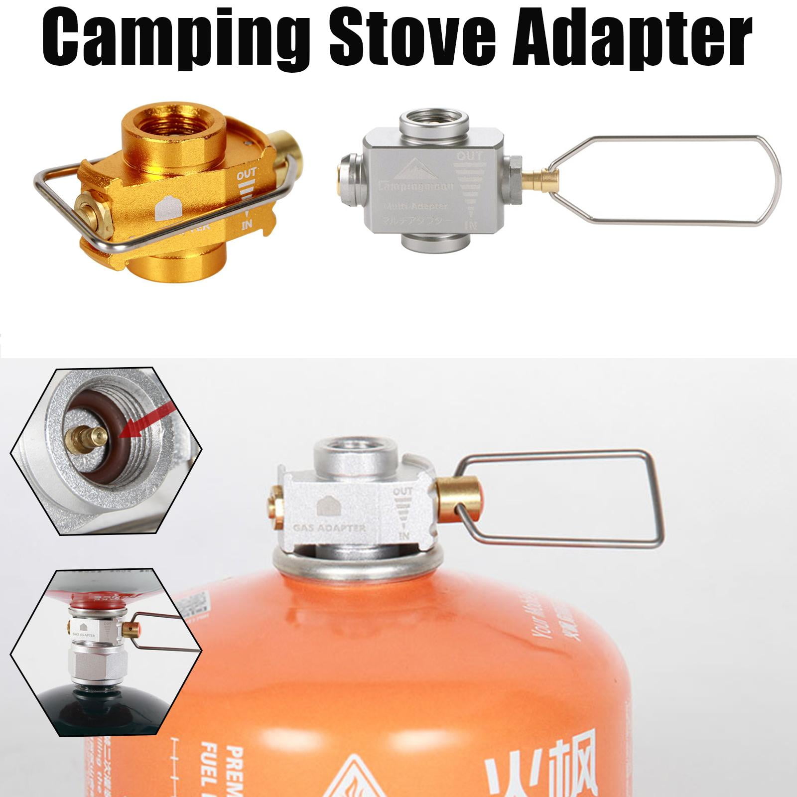 Outdoor Camping Gas Refill Adapter Valves Gas Stove Tanks Canister S6L7 