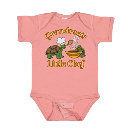

Inktastic Grandma s Little Chef with Cute Turtles Boys or Girls Baby Bodysuit