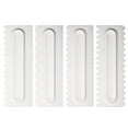 thumbnail image 2 of SPRING PARK Decorating Comb & Icing Smoother Tool Scraper 4 Pcs Set, Decorating Mousse Butter Cream Cake Edge Tools, Plastic Sawtooth Cake Scraper, 2 of 7