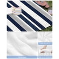 thumbnail image 6 of Navy Blue White Striped Beach Towels Oversized Super Absorbent,Grey Farmhouse Stripe Abstract Art Lightweight Bath Towel Quick Dry Sets For Bathroom/Pool/Rv Camping/Beach Play/Gym Room/Picnic 23"x47", 6 of 8
