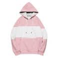 thumbnail image 5 of Womens Oversized Drawstring Hoodie with Pocket Dropped Long Sleeve Hooded Sweatshirt Boyfriend Style Pullover Tops (XL, Pink 01), 5 of 6