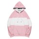 thumbnail image 4 of Ailaofu Women's Long sleeves Color Block Hoodie Tops Cute Casual Drawstring Loose Lightweight Pullover, 4 of 5