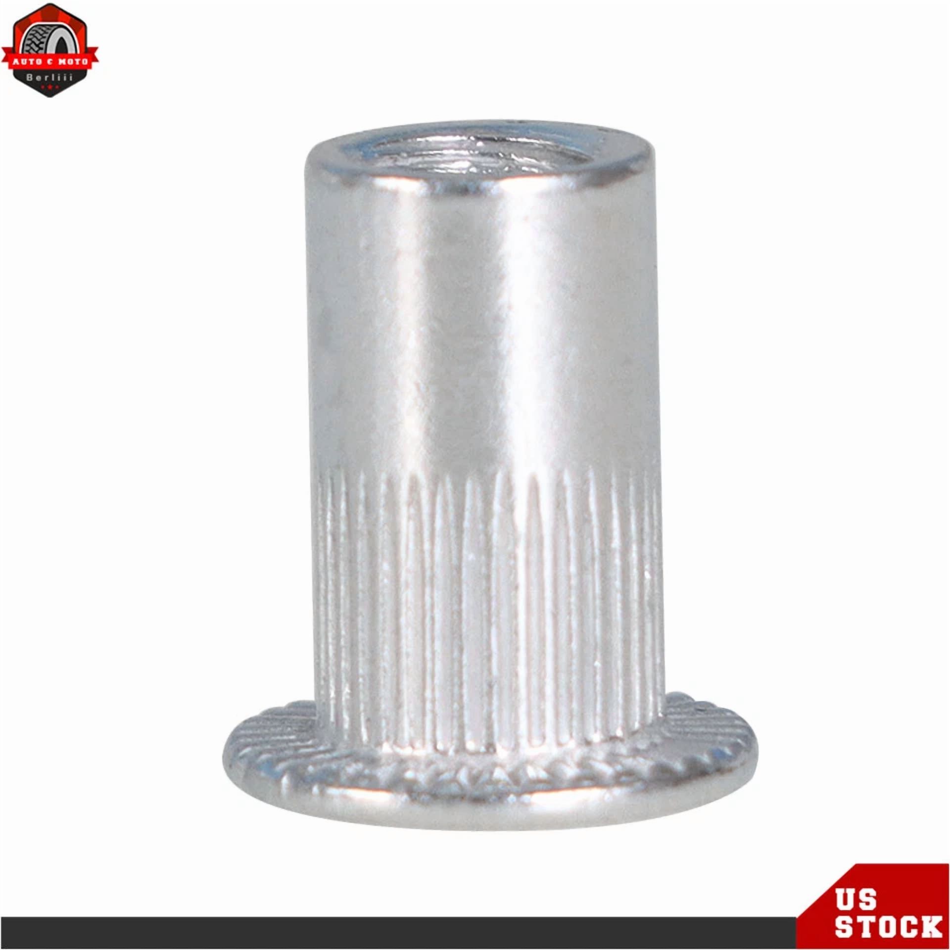 CIRCLE- Pack 100 8-32 Aluminum Flange Nutserts Rivet Nut Rivnut Nutsert New