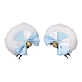 thumbnail image 1 of 2 pinzas para el pelo con orejas de oso, de peluche, ideales para Halloween, cosplay de anime. Azul blanco, 1 of 9