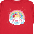 thumbnail image 4 of Inktastic 4th Birthday Unicorn Rainbow Cute Girls Girls Long Sleeve Toddler T-Shirt, 4 of 5