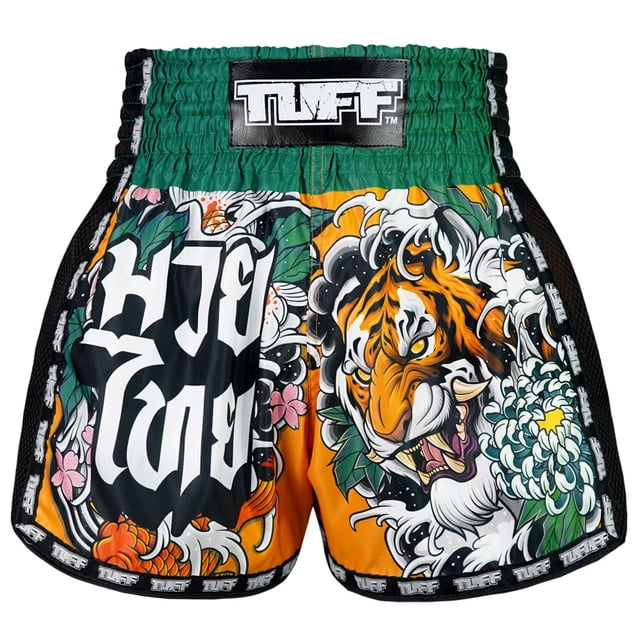 Pantalones cortos de muay thai Tuff Sport, retro, clásicos,