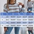 thumbnail image 7 of Women's Striped Top Crewneck Color Bands Long Sleeve Knit Pullover Sweater Black L, 7 of 7