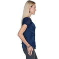 thumbnail image 3 of Scully Honey Creek Womens Blue 100% Rayon S/S Multi-Fabric Blouse XS, 3 of 4