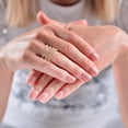thumbnail image 4 of FUTUREORYY Anillo Dorado De Mujer Con Delicado Y Zirconia Para Fiestas Y Eventos Elegantes, 4 of 6