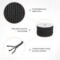 thumbnail image 2 of Uxcell 22 Yards Soft Twisted Rope Trim, 3mm/0.12" Black Polyester Twisted Silk Rope Cord for DIY Craft, 2 of 2