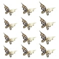 thumbnail image 1 of 12x Mariposa Pegatinas de pared 3D Zulema Calcomanías metálicas Decoraciones Oro, 1 of 7