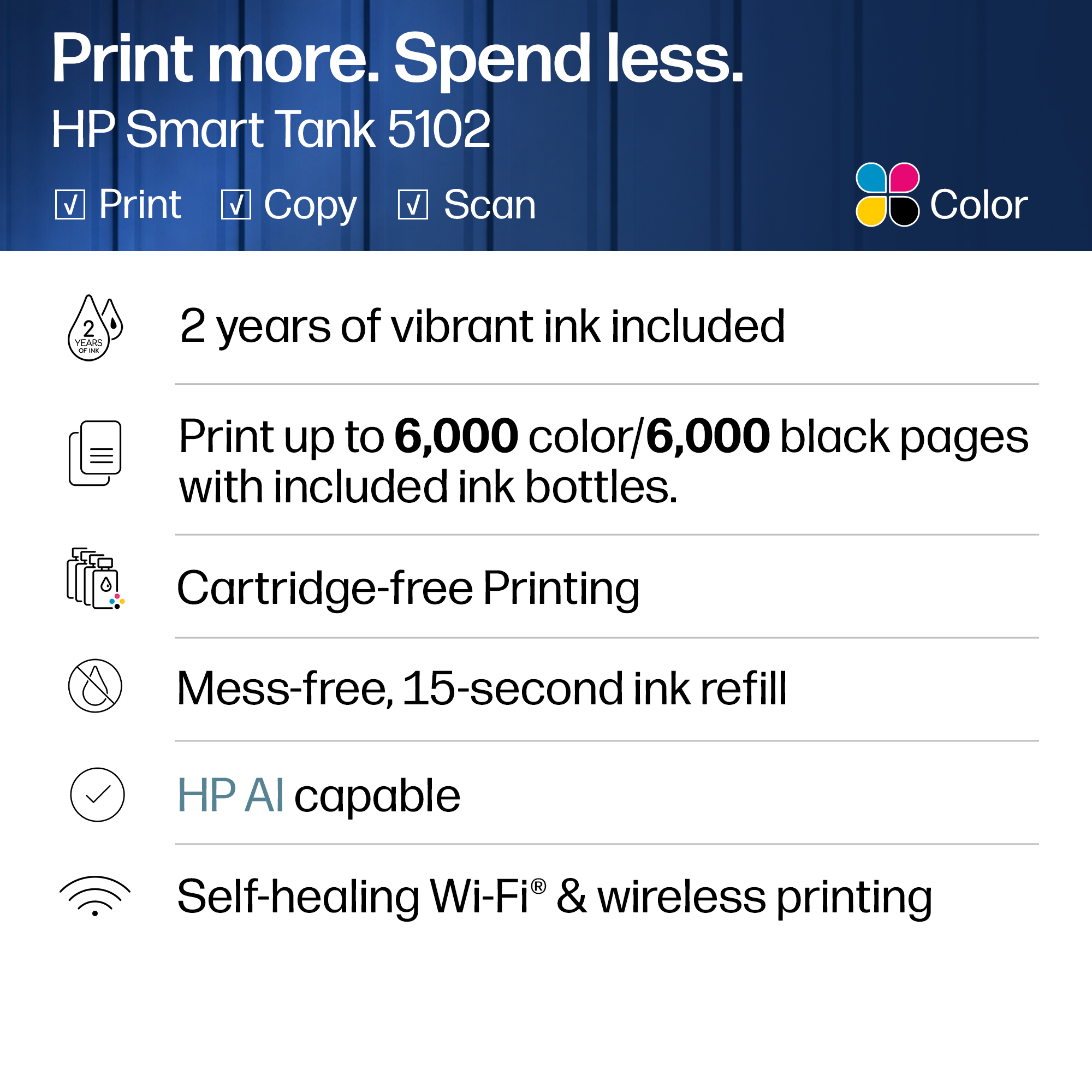 HP Smart Tank 5102 Wireless All-in-One Printer photo 2