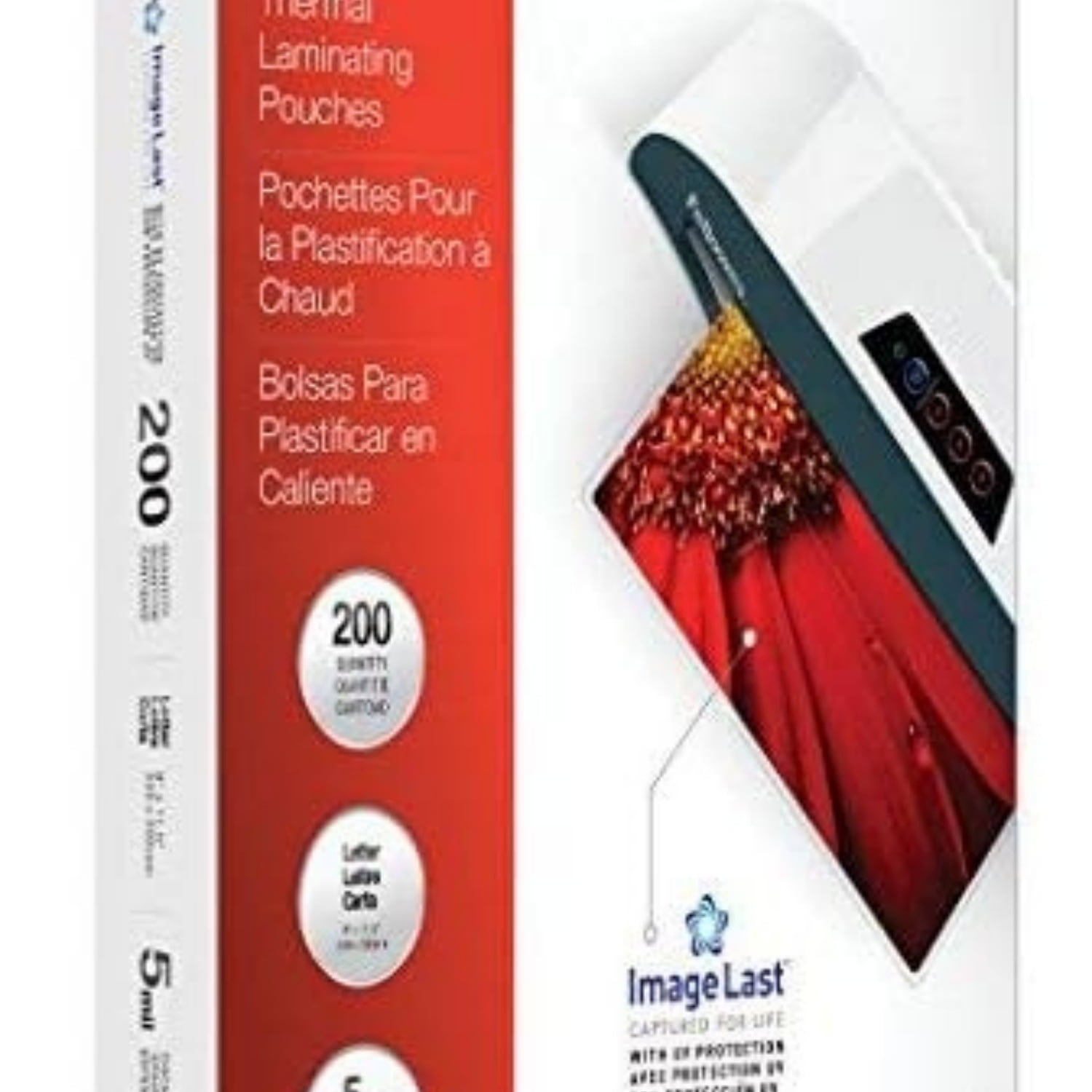 Thermal Laminating Pouches, ImageLast, Jam Free, Letter Size, 5 Mil, 200 Pack