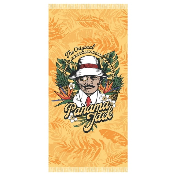 Tropical Man Fringe Beach Towel