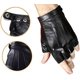 thumbnail image 4 of Guantes de conducción sin dedos PU cuero artificial deportes al aire libre ha, 4 of 5