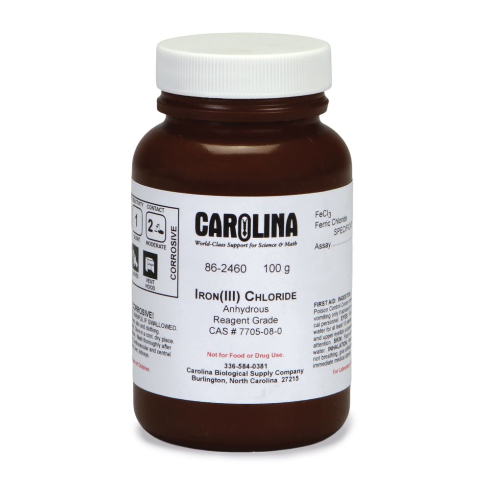 Ferric Chloride, Anhydrous, Reagent Grade, 100 G