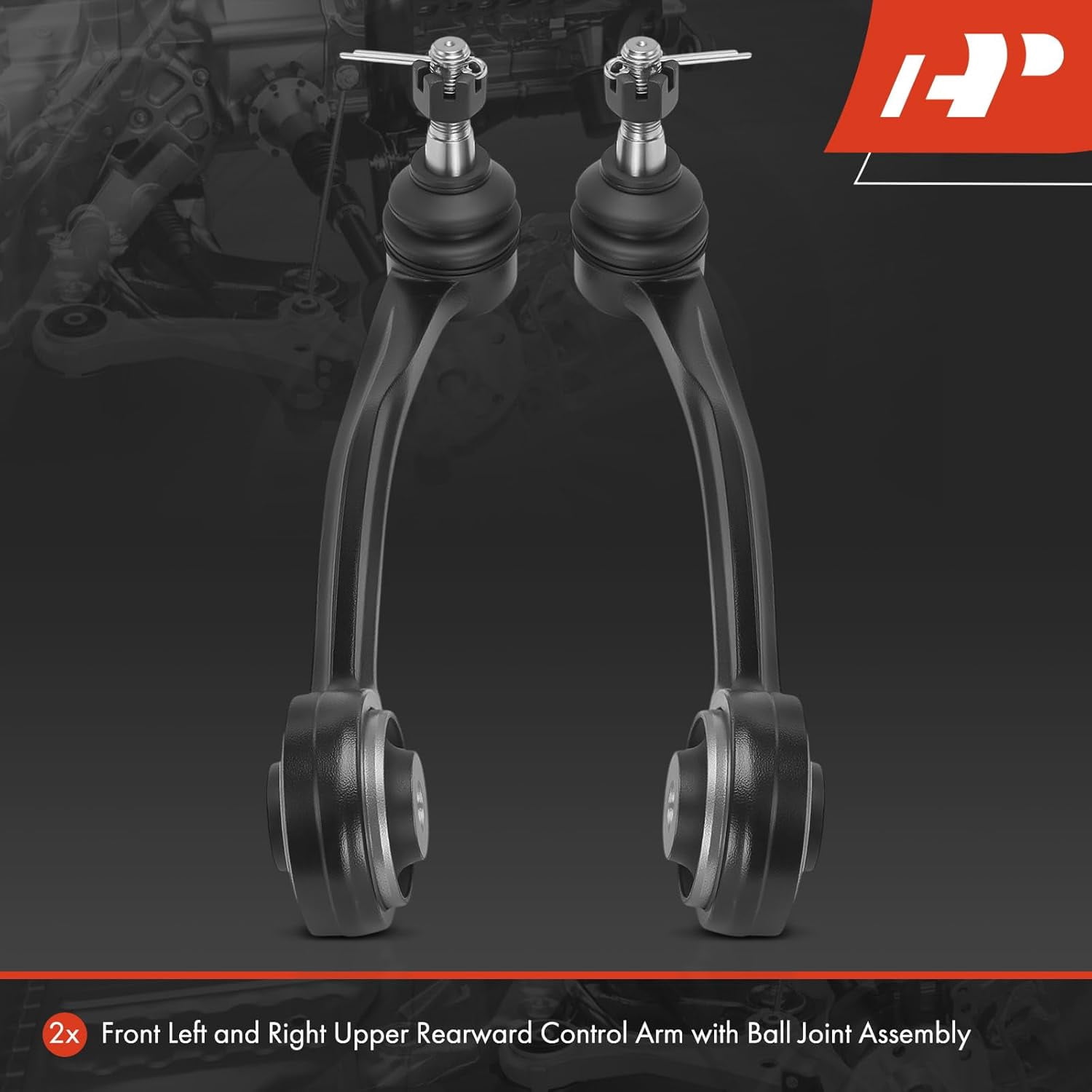 A-Premium 2 x Front Rearward Upper Control Arms, with Ball Joint & Bushing, Compatible with Hyundai Genesis 2009-2014, Equus 2011-2014