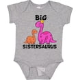 thumbnail image 3 of Inktastic Big Sistersaurus with Cute Sibling Dinosaurs Girls Baby Bodysuit, 3 of 5