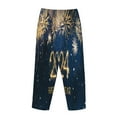 thumbnail image 5 of Kll Womens Happy New Year 2024 (3) Print Pajama Pants Soft Pajama Bottoms For Women Cozy Lounge Pants, 5 of 9