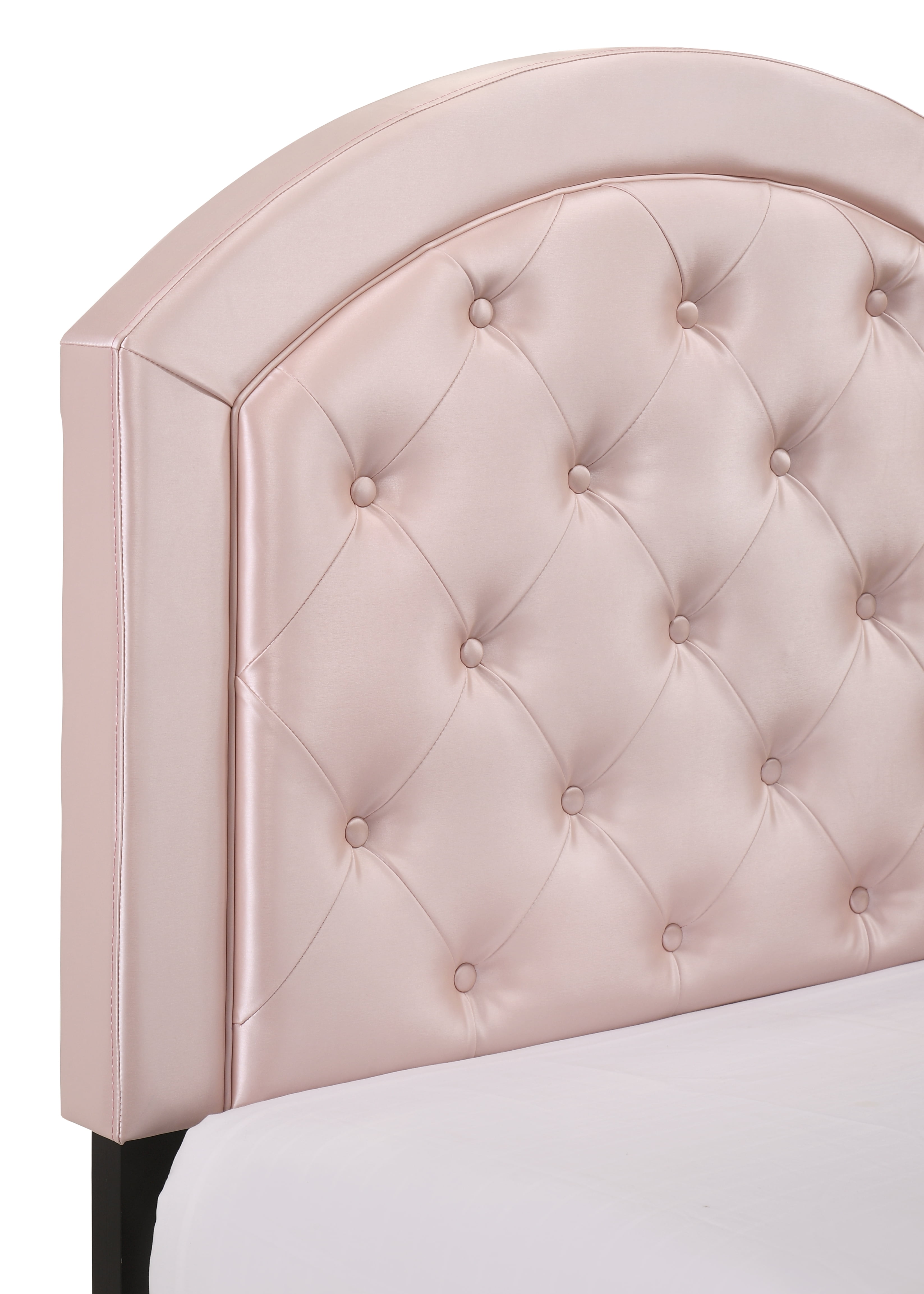 Crown Mark Gaby Kids Platform Bed with Adjustable Headboard and Slats, Pink