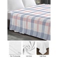 thumbnail image 6 of Abstract Plaid, King Size Flat Sheet, Wrinkleproof & Fadeproof Cooling Flat Bed Sheet Only, Minimalistic Multi Colors Country Rustic Plaid Breathable Soft Bedding Top Sheets 105 x 98 Inches, 6 of 8