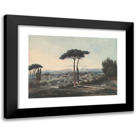 William Cowen 14x11 Black Modern Framed Museum Art Print Titled - Frascati, Near Rome (1819)