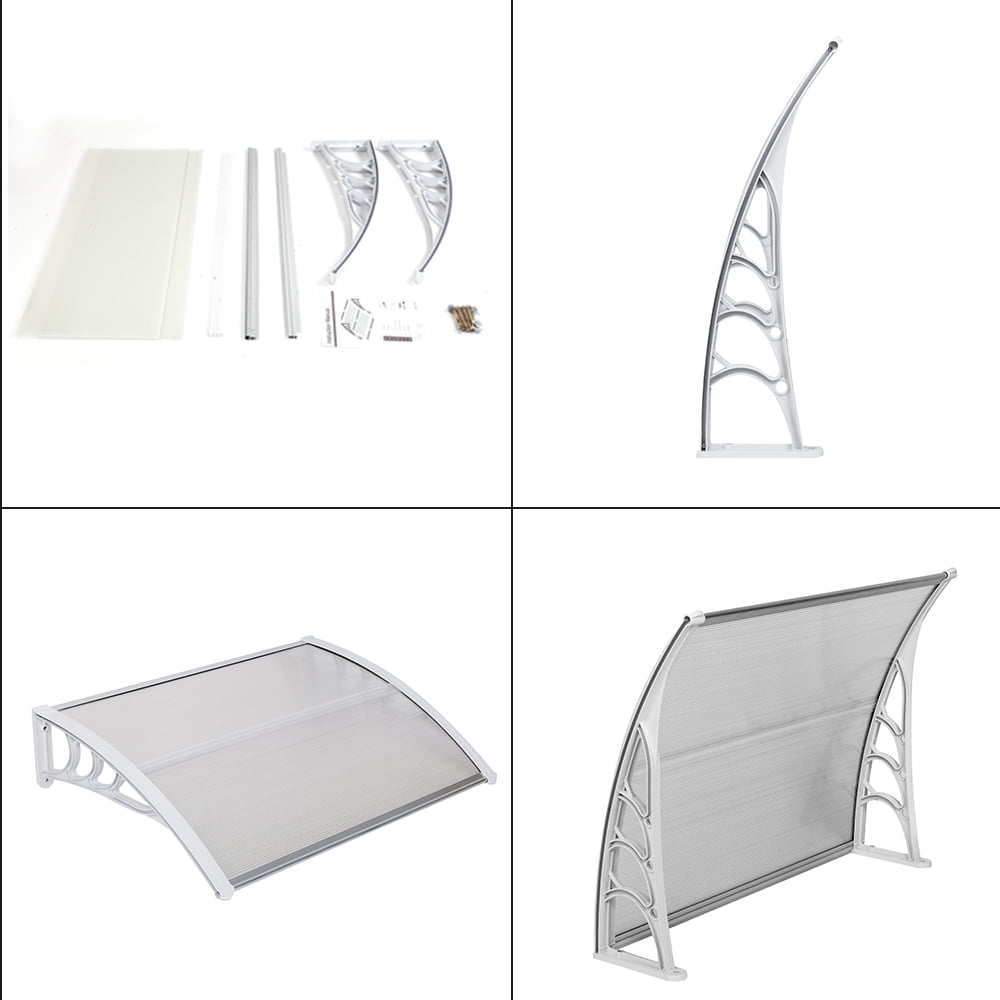 Kadyn 40"x 32" Window Awning, Outdoor Awning for Front Outdoor, UV Protection Hollow Sheet for home windows and doors, White Kadyn 40"x 32" Window Awning, Outdoor Awning for Front Outdoor, UV Protection Hollow Sheet for home windows and doors, White