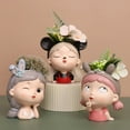 thumbnail image 6 of Garden Ceramic Planting Pots Handmade Desktop Modeling Flower Pot, 6 of 10