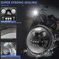 thumbnail image 3 of Mistaha 7-Inch LED Motorcycle Headlight Kit with Devil Rabbit Design, 4 Lighting Modes, Waterproof, Easy Installation, Die-Casting Aluminum, Wide Application, 100W High Beam, 75W Low Beam, IP67, 3 of 7