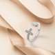thumbnail image 5 of Anillos de aleación con forma de cruz y , ajuste , taladro de agua, anillos de apertura en apariencia de amor ajustables irregulares,, 5 of 8