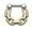 Gold, variant on All Surgical Steel Septum/Cartilage Clickers with Linked Chain 14G - 16G