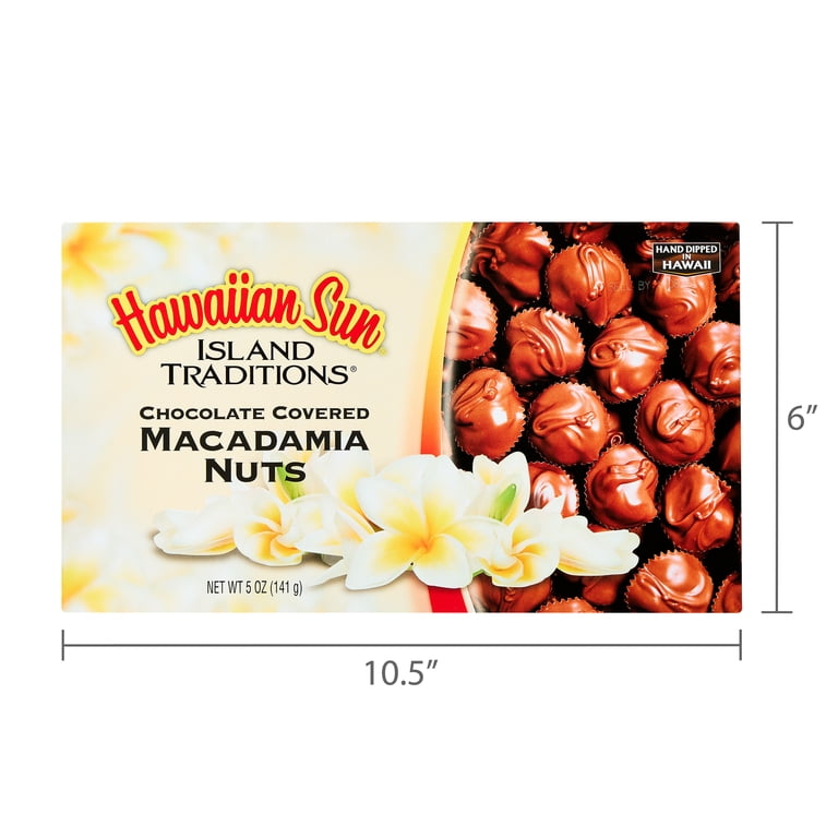 Hawaiian Sun, Chocolate Covered Macadamia Nuts, 5 Oz - Walmart.com