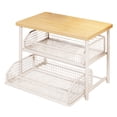thumbnail image 4 of DOLITY Coffee Machine Storage Shelf Wood Multi Use for Tea Microwave Coffee Machine White 2 Tier, 4 of 7