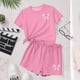 thumbnail image 4 of Vestido de Verano con Mangas Mangas Cortas Y Pantalones Cortos Set de Dos Piezas para Niños Lindo Verano Ocio Cuello Redondo, 4 of 6