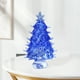 thumbnail image 5 of Figura de árbol de Navidad de cristal pequeña, artesanía decorativa, adorno decorativo Azul, 5 of 7