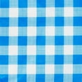 thumbnail image 5 of Violet Linen Deluxe Checkered Gingham Pattern, Vinyl Tablecloth Elestic, Polyester Flannel Backed Lining, Blue, 28 x 72 Inch, 3-Piece Set, Picnic Table and Bench Fitted Table Cover, 5 of 6