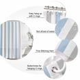 thumbnail image 6 of Light Blue Grey Stripe Waterproof Fabric Shower Curtain,Modern Farmhouse Vertical Striped Waterproof Fabric Shower Curtain for Bathroom Curtains Bathtubs Shower Curtains with 12 Hooks Standard 72x72, 6 of 8