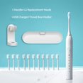 thumbnail image 2 of Cepillo de dientes eléctrico sónico, recargable por USB, para adultos, resistente al agua, cabezales de repuesto, temporizador inteligente, 2 of 5