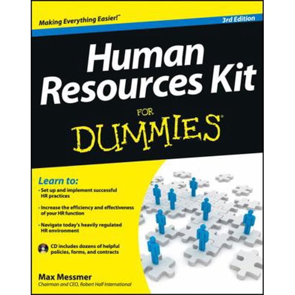 Pre-Owned Human Resources Kit For Dummies, 3rd Edition [With CDROM] (Paperback) 1118422899 9781118422892