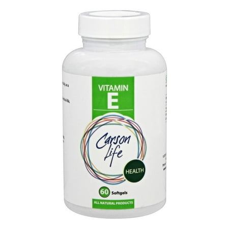 CARSON LIFE Santé Vitamine E Compléments alimentaires Gélules, 60 count