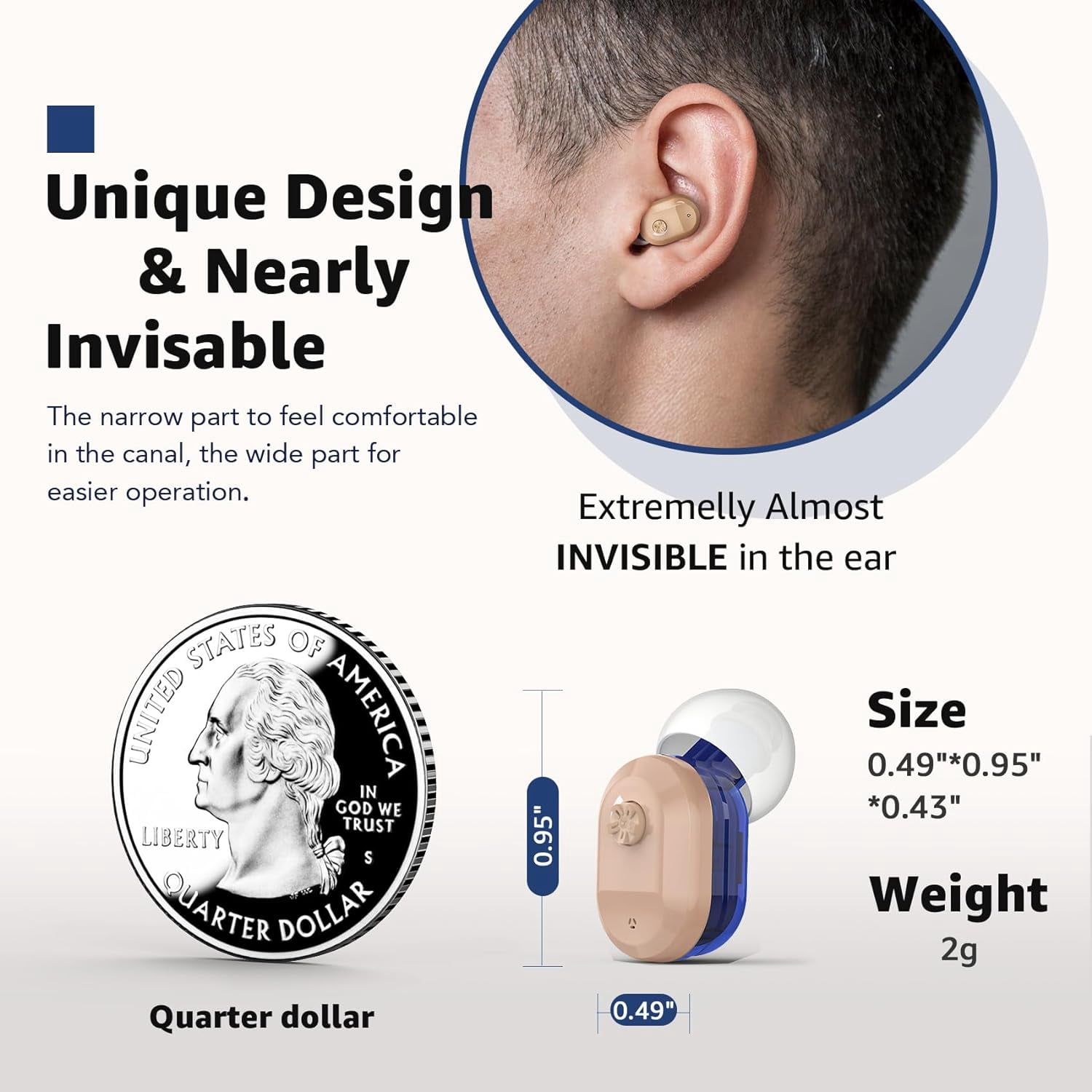 Hearing Aids, Autiphon Rechargeable Digital Hearing Aids for Seniors Adults with Noise Cancelling, Patented Design for Easy Operation, 1 Week Backup Power, U0 Series, Pair, 2025 Version