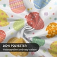 thumbnail image 2 of Easter Tablecloth Round 60 Inch Colorful Easter Egg Tablecloth Wrinkle Resistant Washable Table Cover Circular Table Cloth for Kitchen Dining Room Holiday Party Picnic Patio, 2 of 6