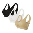 thumbnail image 2 of Purcolt Womens 3 Pack Sports Bras Breathable Mesh Wireless T Shirts Bras Full Coverage High Impact Push Up Bras for Workout Running Yoga, 2 of 9