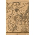 thumbnail image 1 of 24"x36" Gallery Poster, battle field map of Gettysburg July 1863, 1 of 1