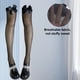 thumbnail image 3 of Medias altas de seda para mujer, calcetines de silicona con encaje, medias con lazo de satén, 3 of 5