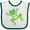 White and Green, variant on Inktastic Jumping Frog Boys or Girls Baby Bib