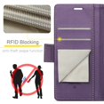thumbnail image 4 of K-Lion RFID Blocking Wallet Case for Samsung Galaxy S10, Durable Retro Suede PU Leather Folio Flip Case with Magnetic Closure,Galaxy S10 Case Wallet with Card Holder Kickstand, Purple, 4 of 6