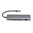 thumbnail image 1 of Adaptador Multipuerto USB C Hub 9 En 1, USB C Hub Lectura De Tarjetas De Alta Velocidad Puerto De Red RJ45 Lector De Tarjetas Interfaz Multimedia HD Para Teléfono Celular ANGGREK Fotografía, 1 of 8