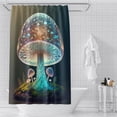 thumbnail image 5 of Mushroom Shower Curtain Set for Bathroom, Cute Forest Transparent Mushrooms Fabric Decor Waterproof Curtains with 12pcs Hooks 71 x 71 inch, 5 of 5